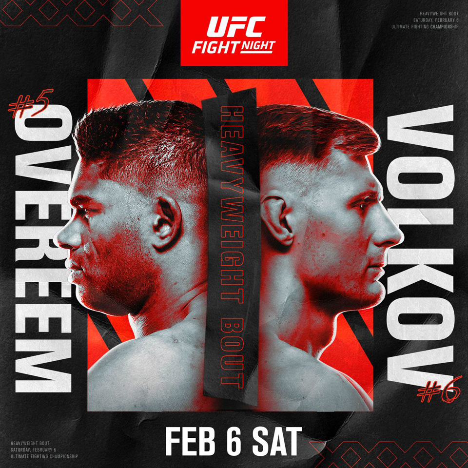 UFC格斗之夜：欧沃瑞姆 VS 沃尔科夫赛事前瞻